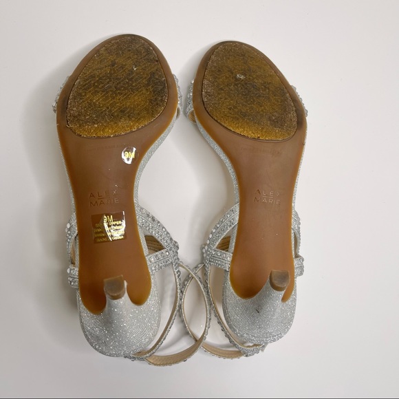 Special Occasion | Parlyn Glitter Rhinestone Strappy Sandals Silver - Alex Marie Womens â Ylati 